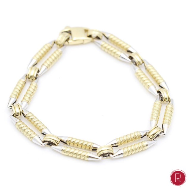 Pulsera eslabones calados de oro...