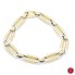 Pulsera eslabones calados de oro bicolor de segunda mano