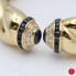 Brazalete de oro con diamantes y zafiros de segunda mano