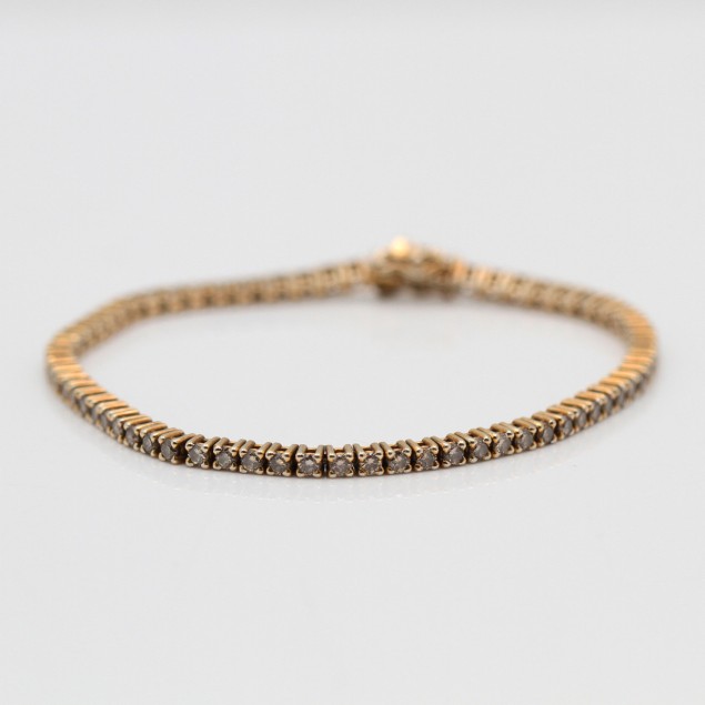 Pulsera riviere de oro con diamantes...