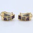 Pendientes de oro con amatistas y diamantes segunda mano