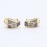 Pendientes de oro con amatistas y diamantes segunda mano