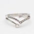 Anillo forma v de oro con diamantes de segunda mano