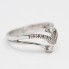 Anillo forma v de oro con diamantes de segunda mano