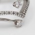 Anillo forma v de oro con diamantes de segunda mano