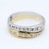 Anillo doble onda de oro con diamantes de segunda mano