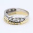 Anillo doble onda de oro con diamantes de segunda mano