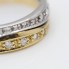 Anillo doble onda de oro con diamantes de segunda mano