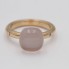 Anell BIGLI MINI SWEETY d'or amb quars rosa i diamant