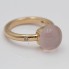 Anell BIGLI MINI SWEETY d'or amb quars rosa i diamant