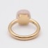 Anell BIGLI MINI SWEETY d'or amb quars rosa i diamant