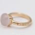 Anell BIGLI MINI SWEETY d'or amb quars rosa i diamant