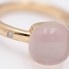 Anell BIGLI MINI SWEETY d'or amb quars rosa i diamant