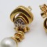 Pendientes de oro con perlas y diamantes de segunda mano