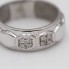 Anillo de oro blanco con circonitas de segunda mano