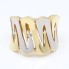 Anillo zig zag de oro bicolor de segunda mano