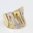 Anillo zig zag de oro bicolor de segunda mano