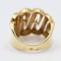 Anillo zig zag de oro bicolor de segunda mano