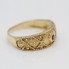 Anillo sogueado de oro con rubí de segunda mano