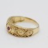 Anillo sogueado de oro con rubí de segunda mano