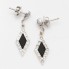 Boucles d'oreilles losange en or avec diamants et onyx d'occasion