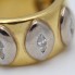 Anillo de oro bicolor con diamantes marquise de segunda mano