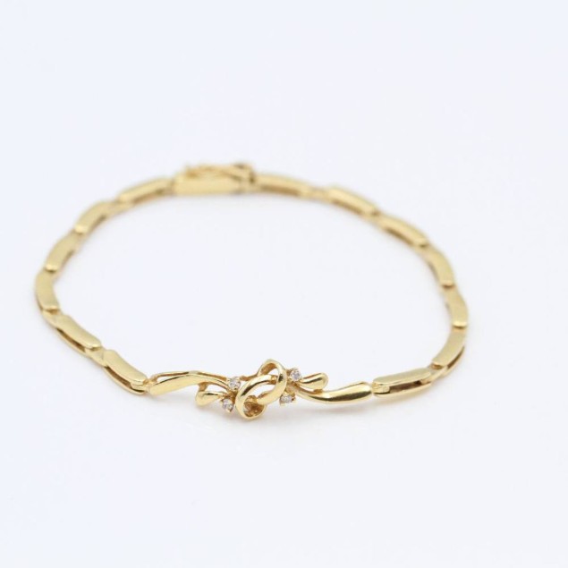 Pulsera de oro con diamantes de...