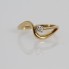 Anillo onda de oro con diamante de segunda mano