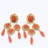 Pendientes de oro con corales rojos de segunda mano