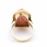 Anillo Buda de oro con coral de segunda mano