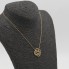 Collar flor de oro con circonitas de segunda mano