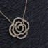 Collar flor de oro con circonitas de segunda mano