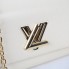 Bolso de hombro Louis Vuitton Twist MM cuarzo