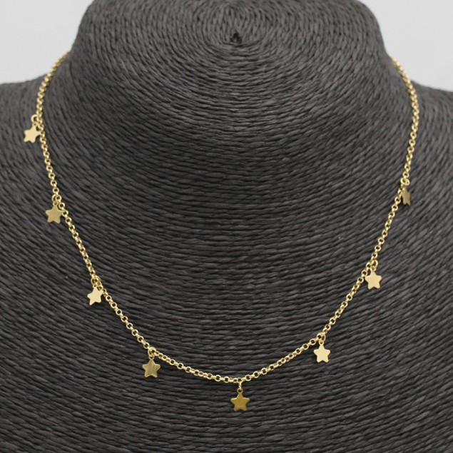 Collar estrellitas de oro de segunda...