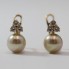 Pendientes de oro con perlas y circonitas de segunda mano