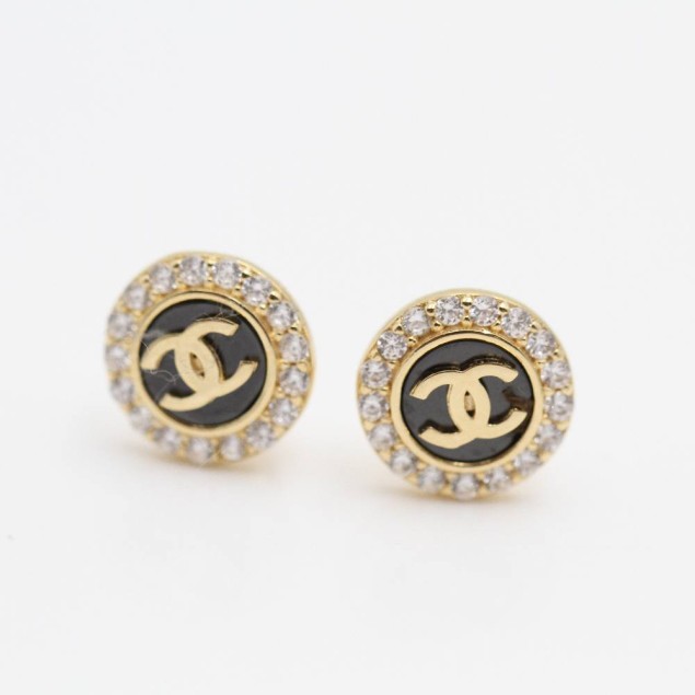 Pendientes estilo chanel de oro de...