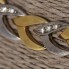 Collaret espigola d'or bicolor amb diamants de segona mà