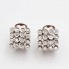 Boucles d'oreilles carré en or avec diamants d'occasion