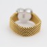Anillo TOUS ICON MESH de oro con diamantes de segunda mano