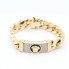 Pulsera barbada motivo versace de oro con circonitas 2a mano