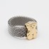 Anillo TOUS MESH de acero y oro de segunda mano