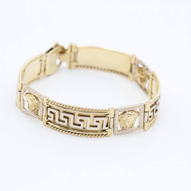 Pulsera estilo versace de oro de...