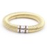 Brazalete flexible de oro con circonitas de segunda mano