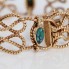 Pulsera nudos de oro con turquesas de segunda mano