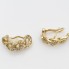 Boucles d'oreilles à maillons en or avec diamants d'occasion