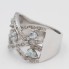 Anillo de oro con topacios y diamantes de segunda mano
