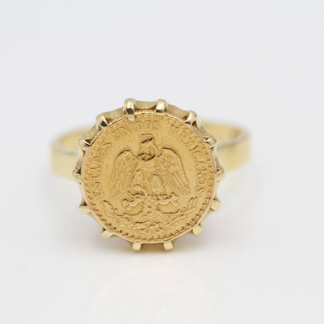 Anillo moneda de oro de segunda mano