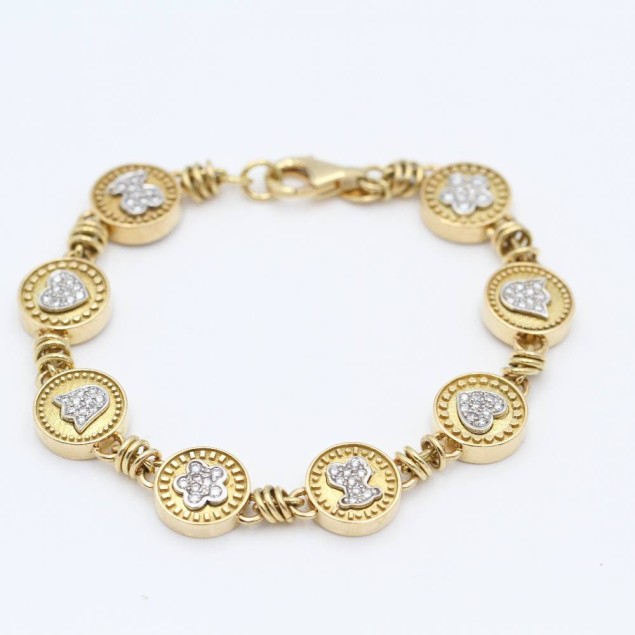 Pulsera TOUS de oro con diamantes de...