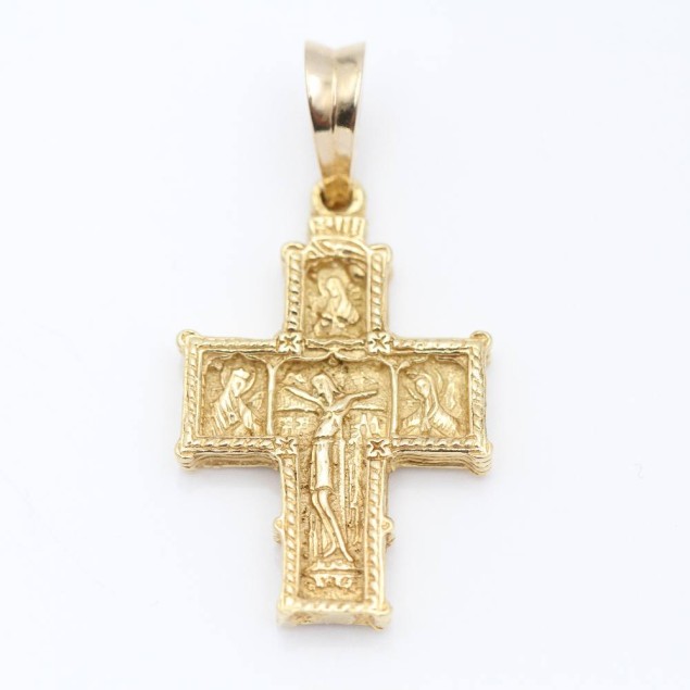 Colgante cruz bizantina de oro de...