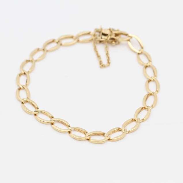 Pulsera bilbao maciza de oro de...